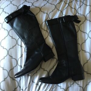 Vera Wang Black Leather Boots